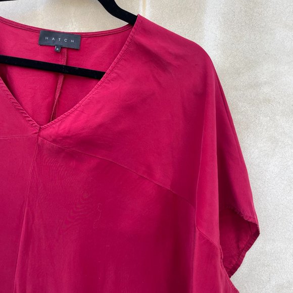 Hatch Collection Women's Scarlet Slouch Maternity Shift Dress Size P V-neck - Picture 6 of 9